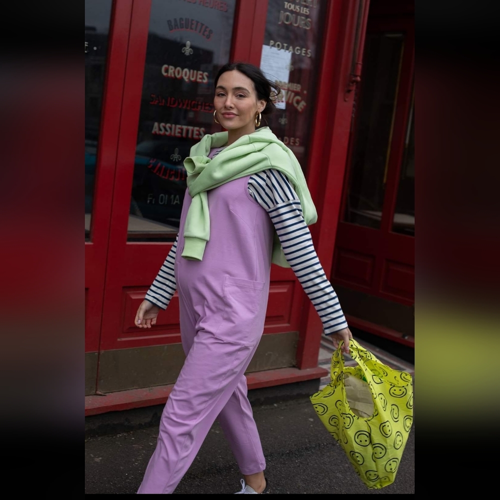 Laura 100% Organic Cotton Jumpsuit - Lilac × 1S / Lilac